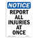 SignMission Report All Injuries At Once Sign - Wayfair Canada